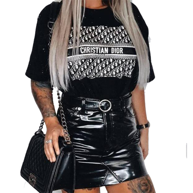 Women's Short Sleeve Crewneck T-Shirt with Print