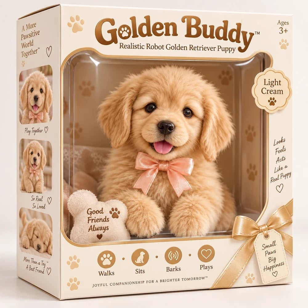 🎄 Best Sellers – Golden BuddyTM Realistic Robot Golden Retriever Puppy