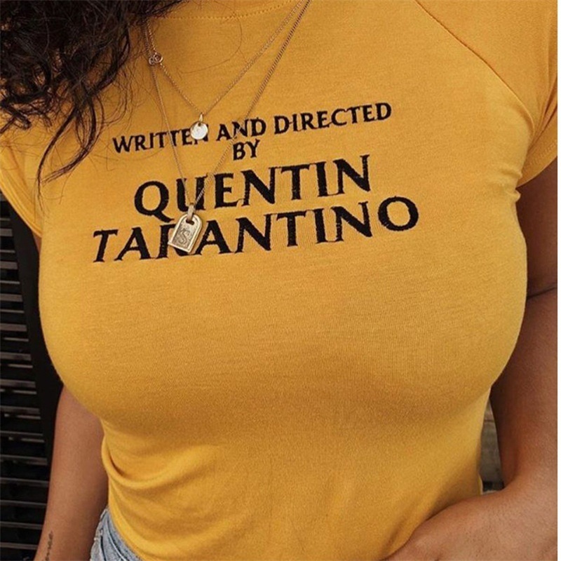 Women's Letter Print Slim Fit Short Sleeve T-Shirt