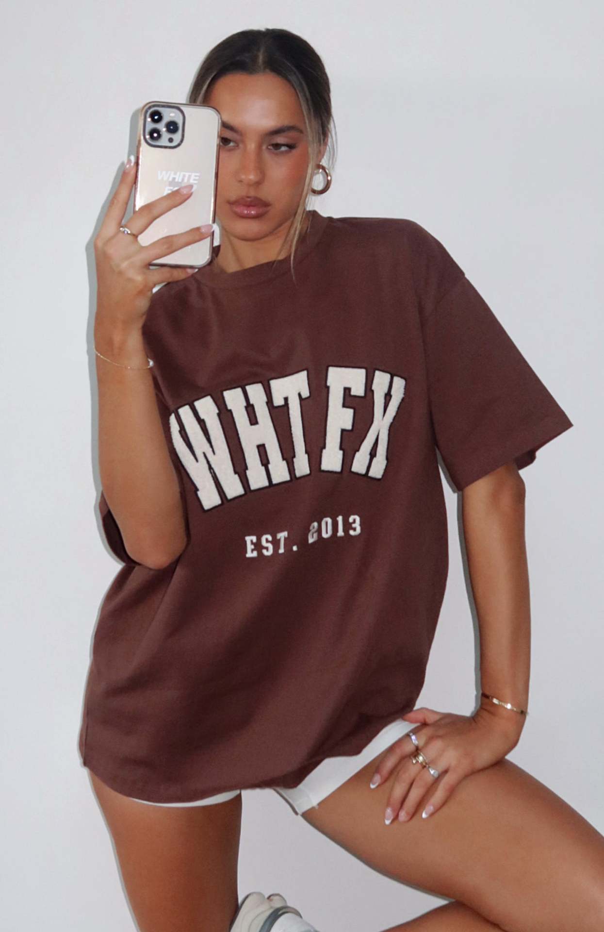 WHTFX Graphic Print Loose Crewneck T-Shirt
