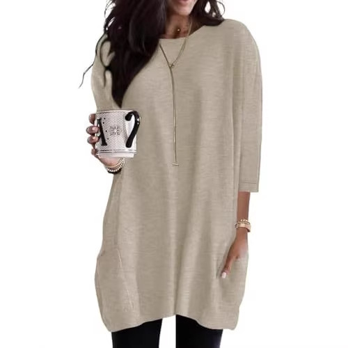 Women's Minimalist Printed Long Sleeve Top