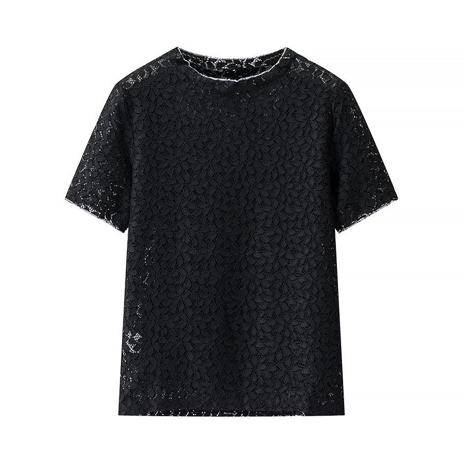 Women's Simple Hollow-Out Short-Sleeve Cardigan