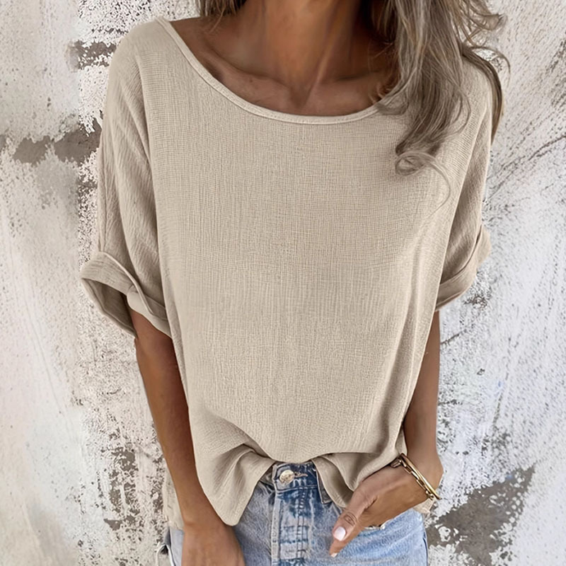 Solid Crewneck Short-Sleeve T-Shirt