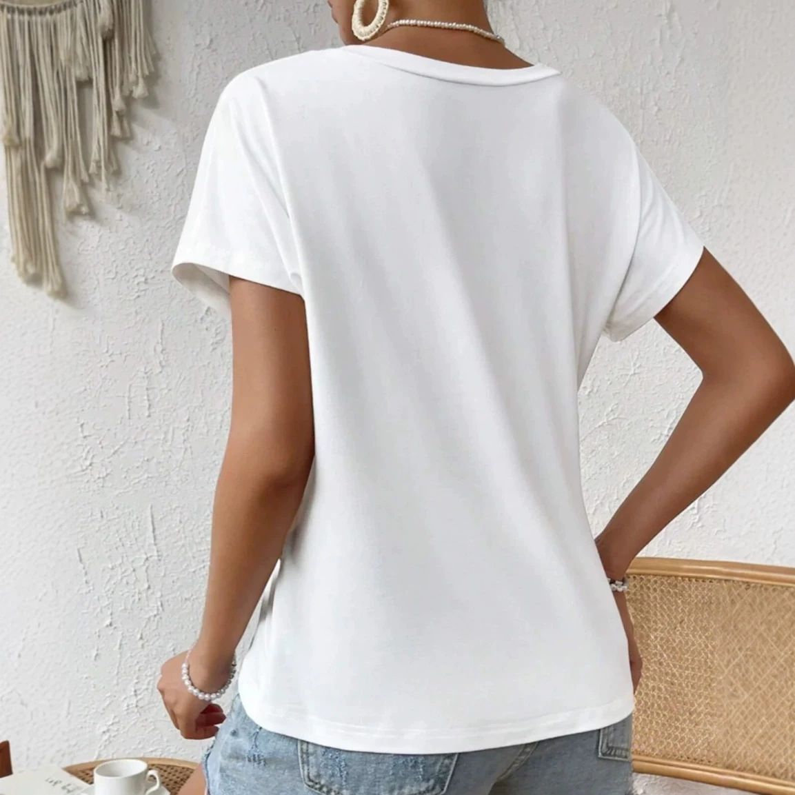 Women's Solid Crewneck Short Sleeve T-Shirt