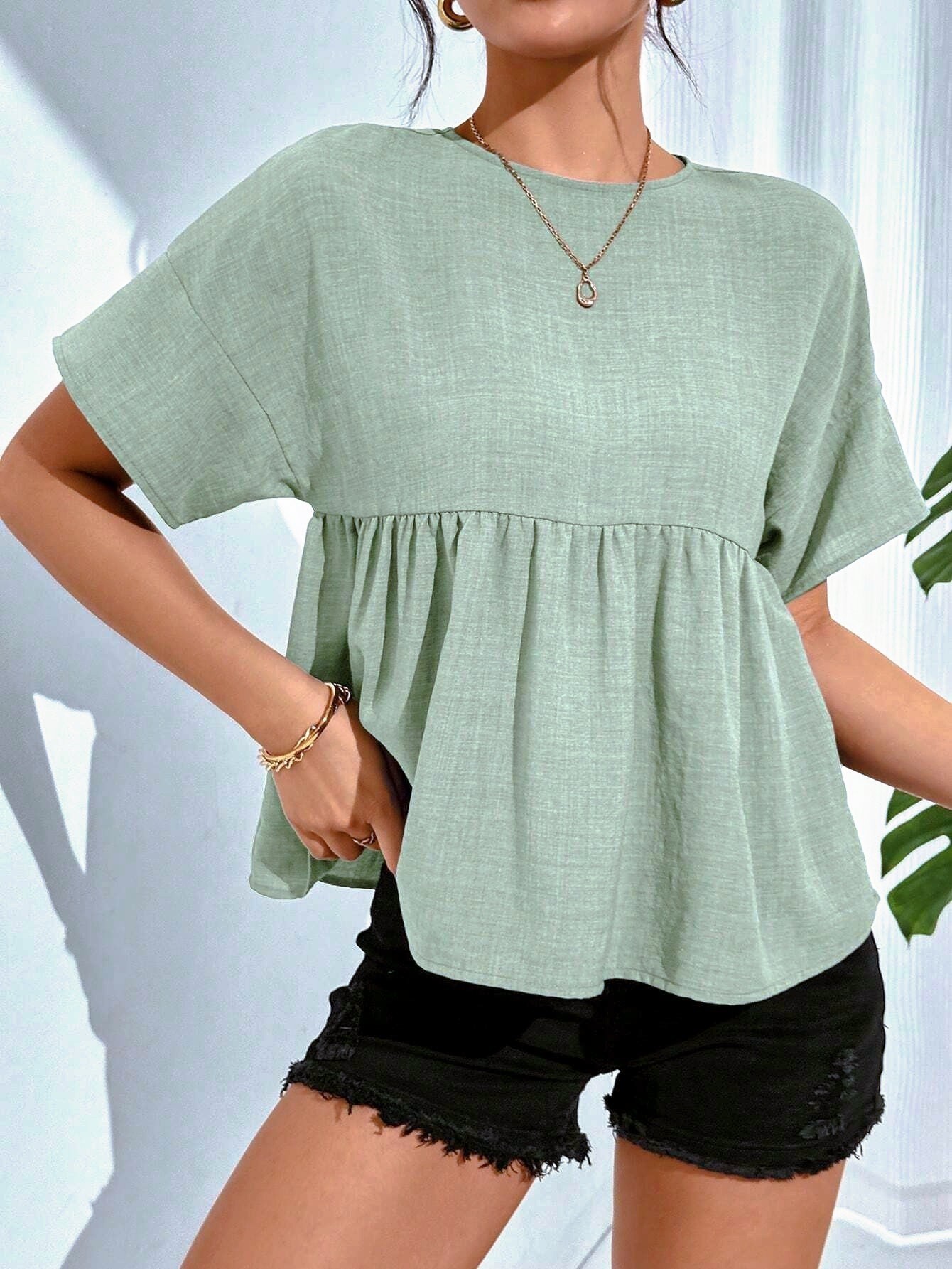 Women's Crewneck Short Sleeve Loose Casual T-Shirt