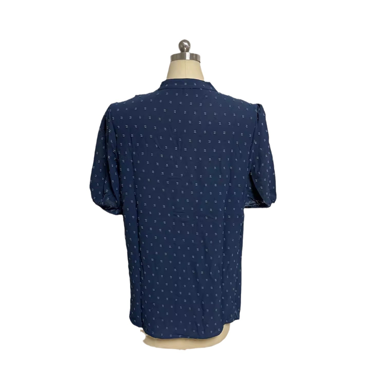 Women's V-Neck Button Short-Sleeve Shirt