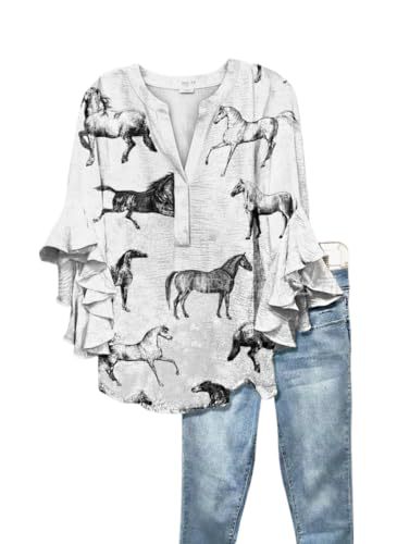 Women's Vintage Floral Print Half-Sleeve Top