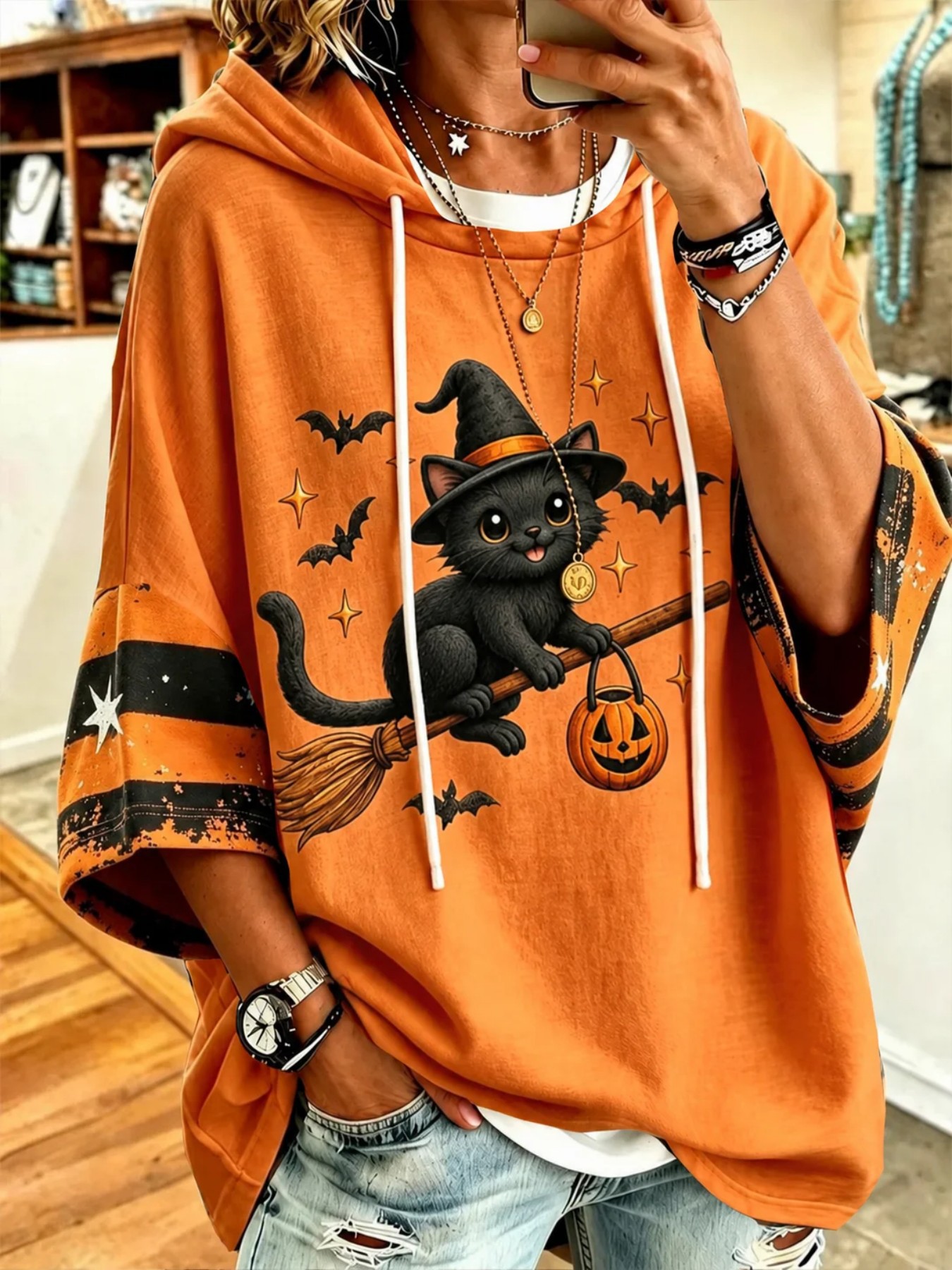 US 250th Anniversary 3D Print Long-Sleeve Hooded T-Shirt