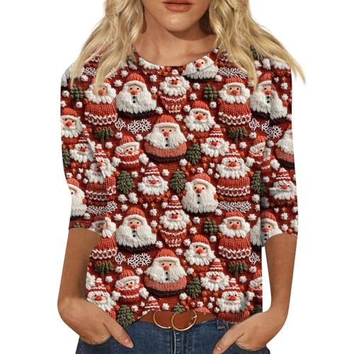 Christmas Tree Bow Print Women's Half-Sleeve T-Shirt