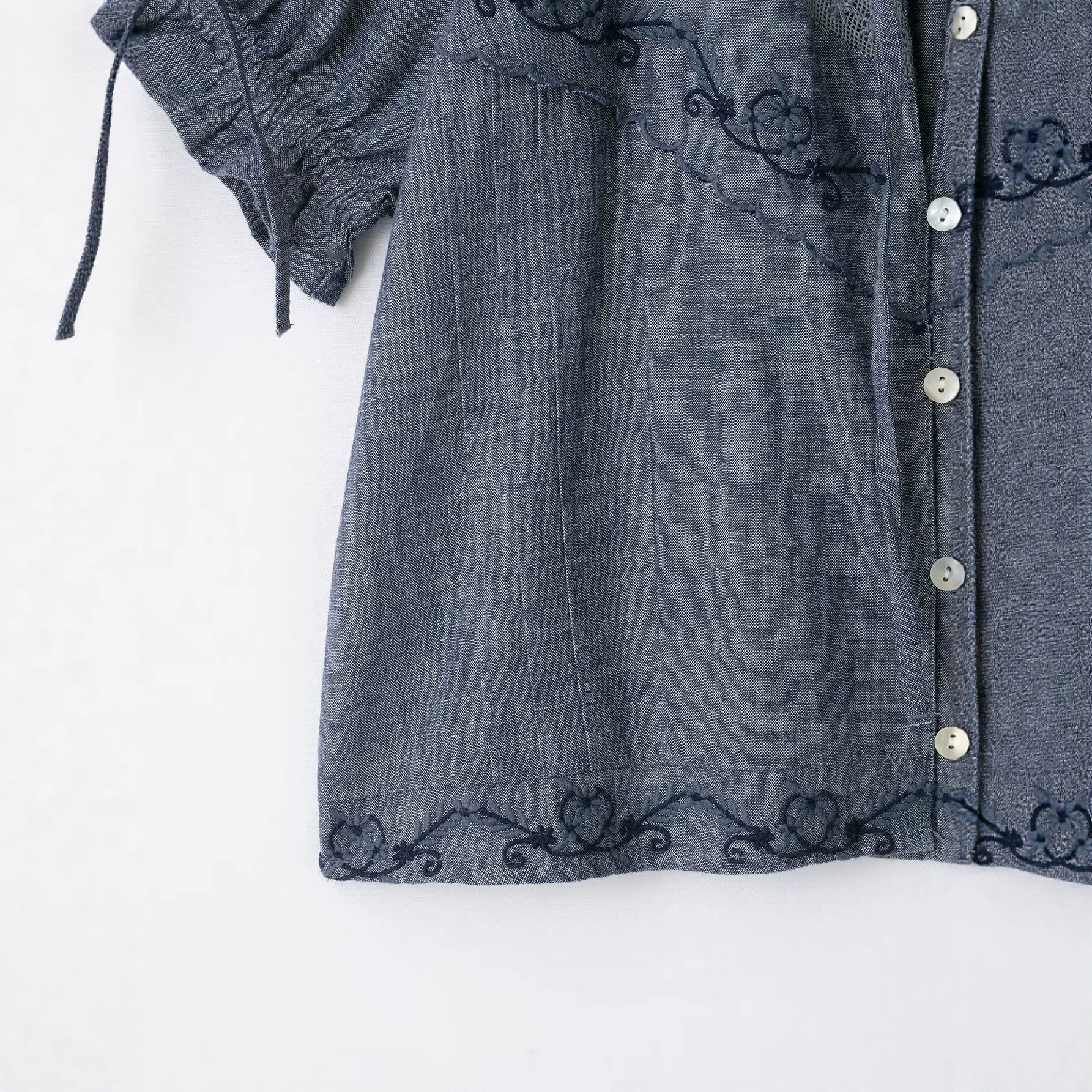 Women's Floral Print Short Sleeve Round Neck Blouse with Bow