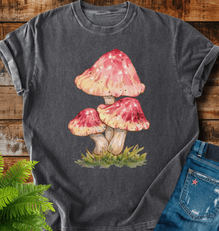 Retro Poisonous Plant Graphic Print Short Sleeve Tee for Women