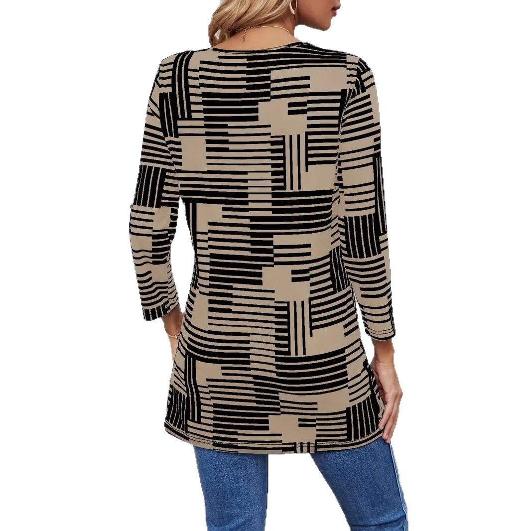 Women's Casual Crewneck Long-Sleeve Top