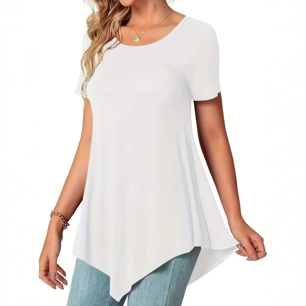 Women's Slim Fit U-Neck Short Sleeve T-Shirt