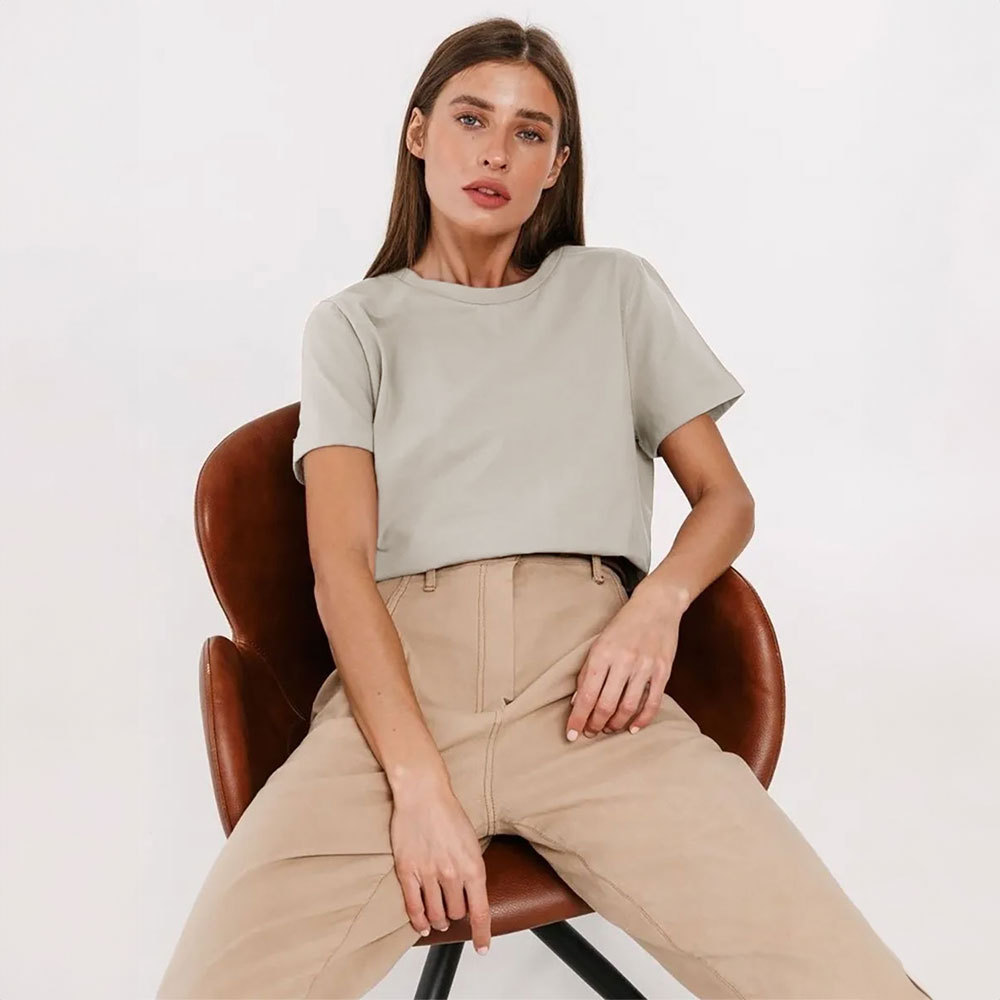 Women's Cotton Crewneck Short-Sleeve T-Shirt