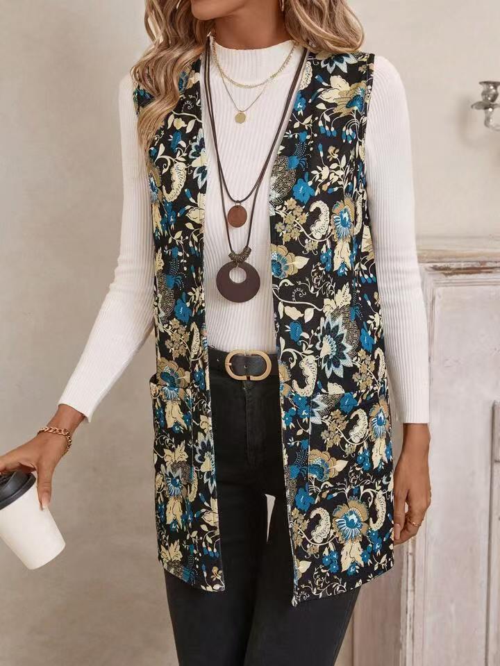 Women's Floral Print Casual Jacket