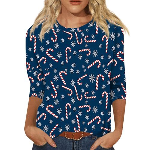 Christmas Tree Bow Print Women's Half-Sleeve T-Shirt