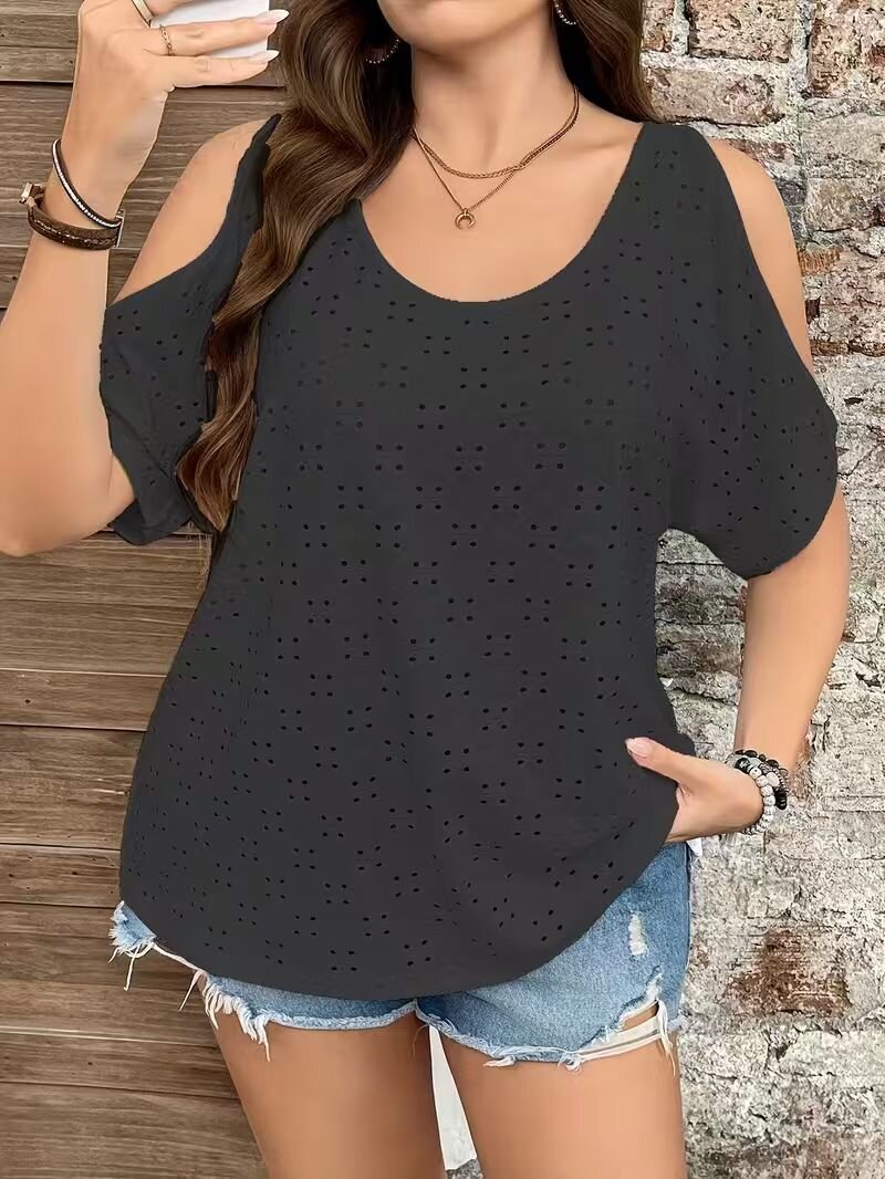 Women's Round Neck Hollow Out Casual Tank Top