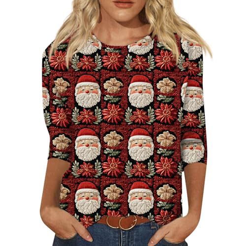 Christmas Tree Bow Print Women's Half-Sleeve T-Shirt