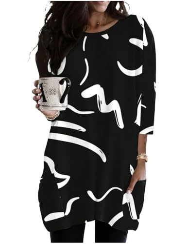 Women's Minimalist Printed Long Sleeve Top