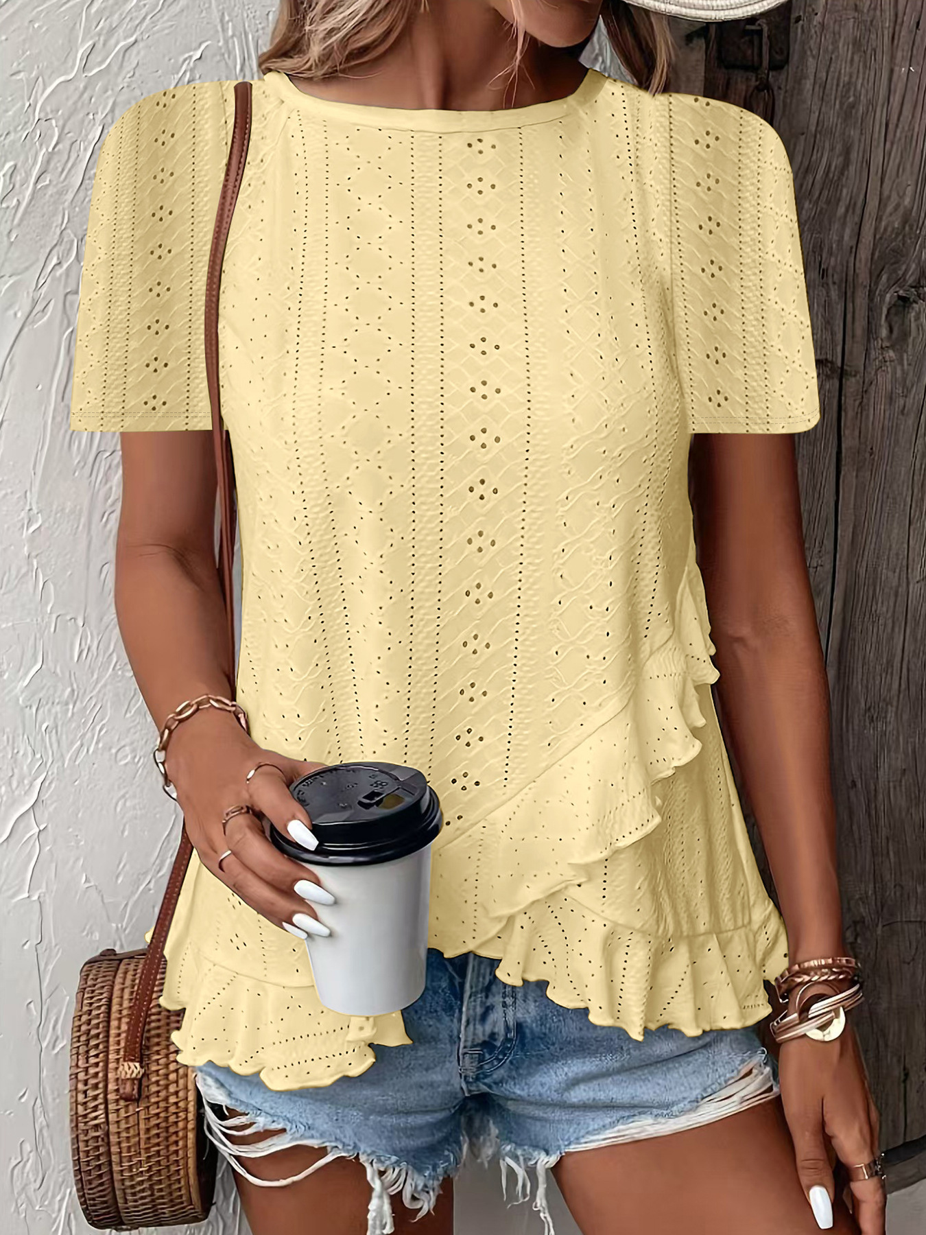 Women's Palace Lock Print Short Sleeve Crew Neck T-Shirt