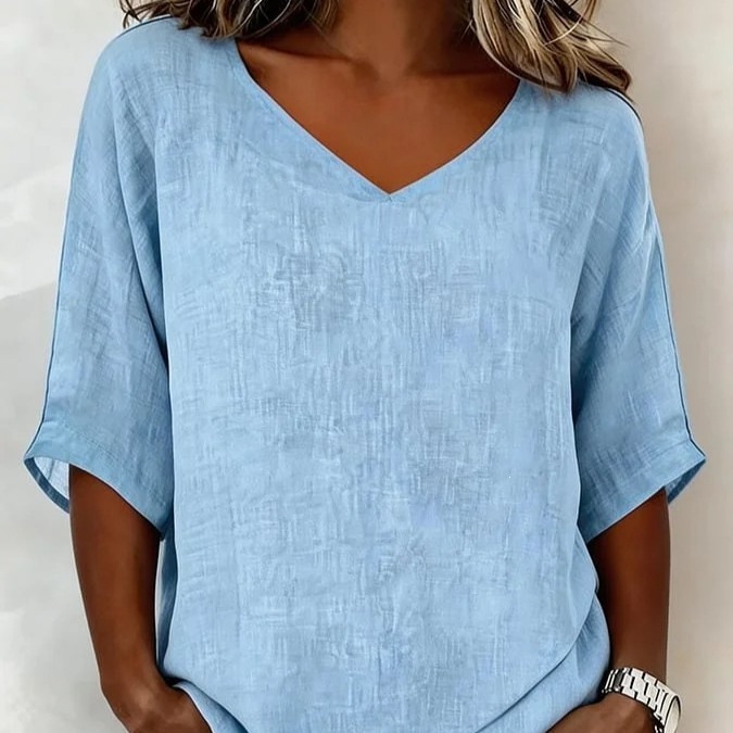 V-Neck Asymmetrical Casual Top