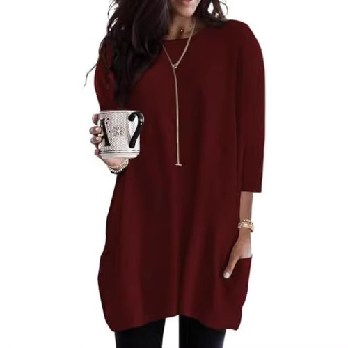 Women's Minimalist Printed Long Sleeve Top
