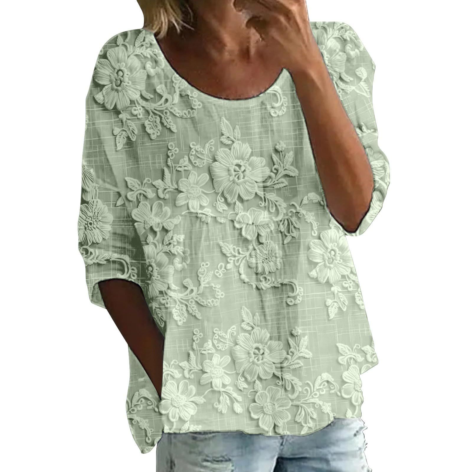 Summer Solid Print Round Neck Half-Sleeve Top