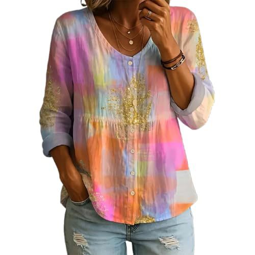 Floral Print V-Neck Long Sleeve T-Shirt