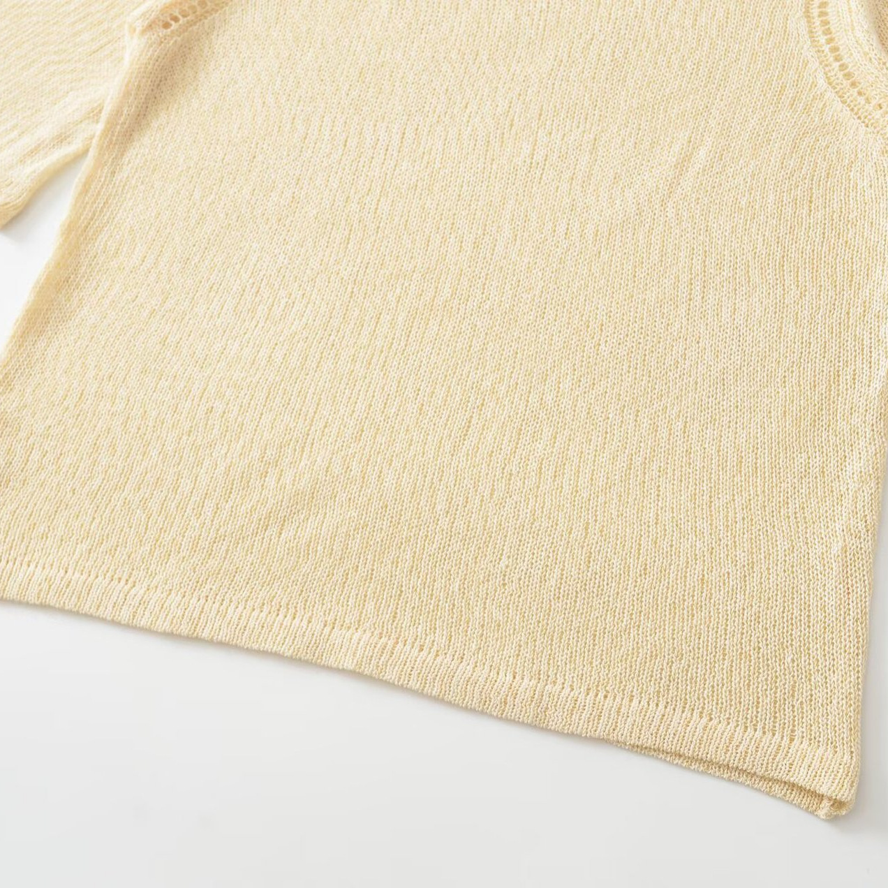 Women's Round Neck Loose Hollow-Out Knit Top