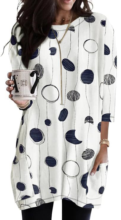 Women's Minimalist Printed Long Sleeve Top
