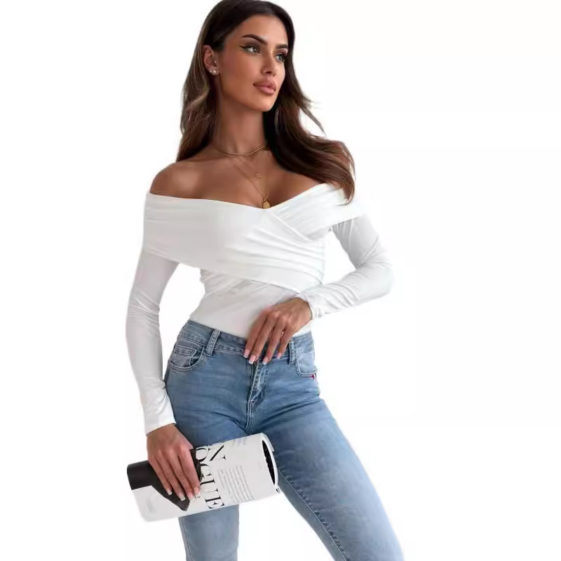 Women's Off-Shoulder Long Sleeve T-Shirt