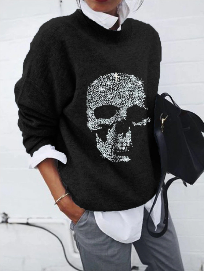 Floral Print Loose Long Sleeve Top