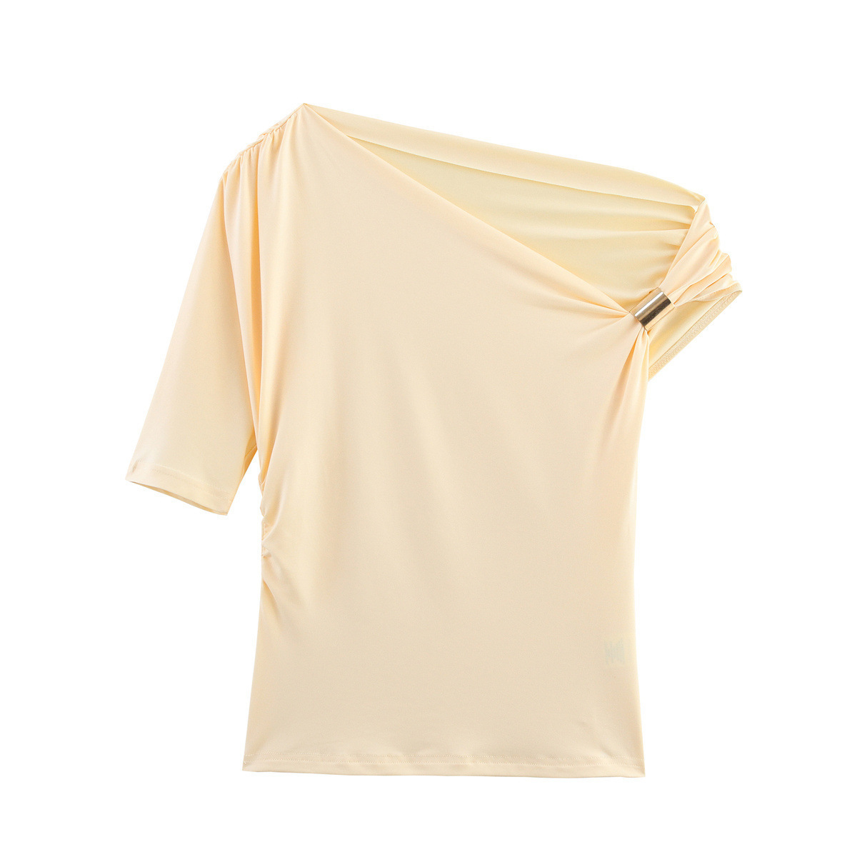 Women's Ruched One-Shoulder Slim Top 9 Colors