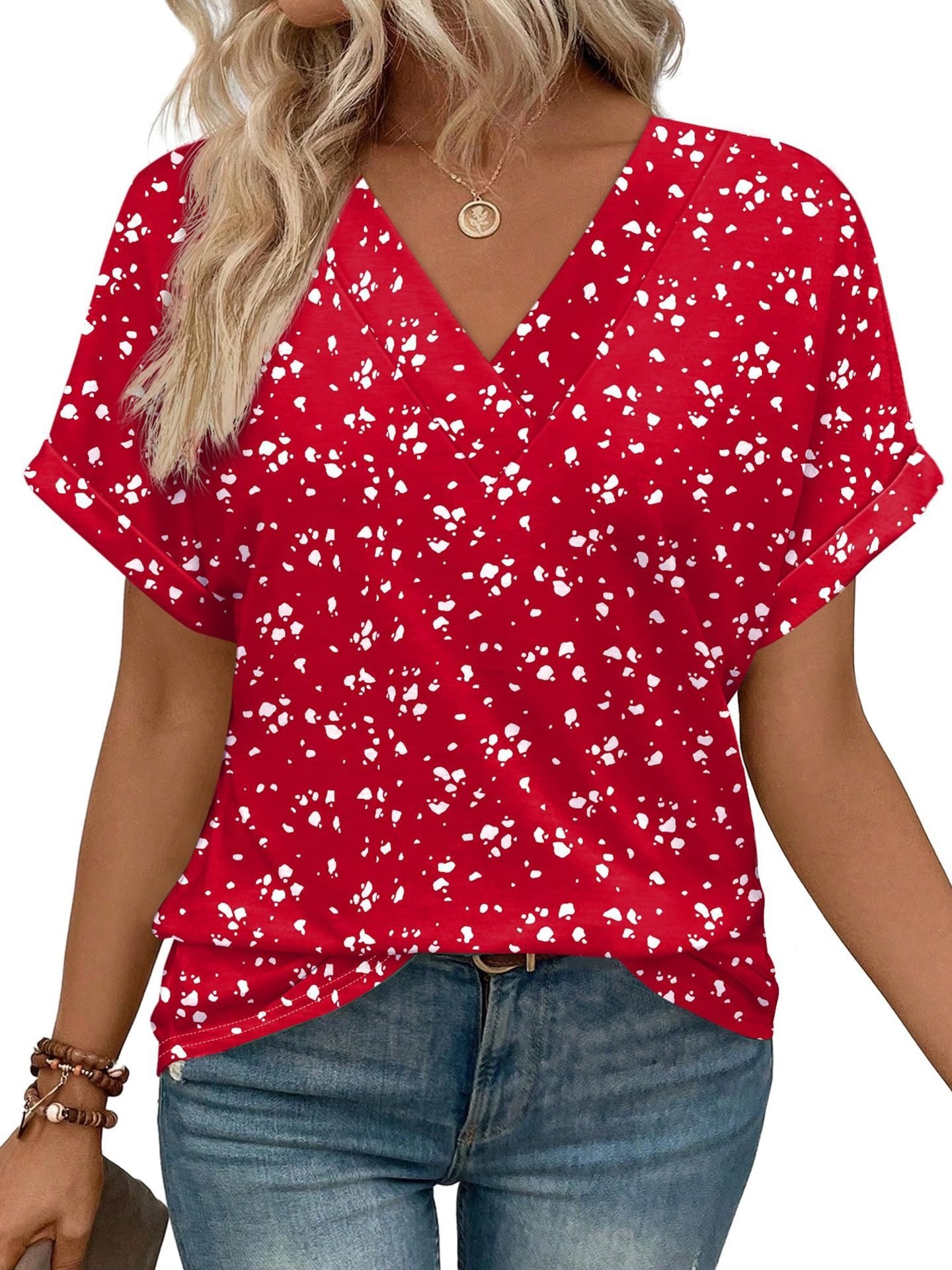 Women's Striped Short-Sleeve Crewneck T-Shirt