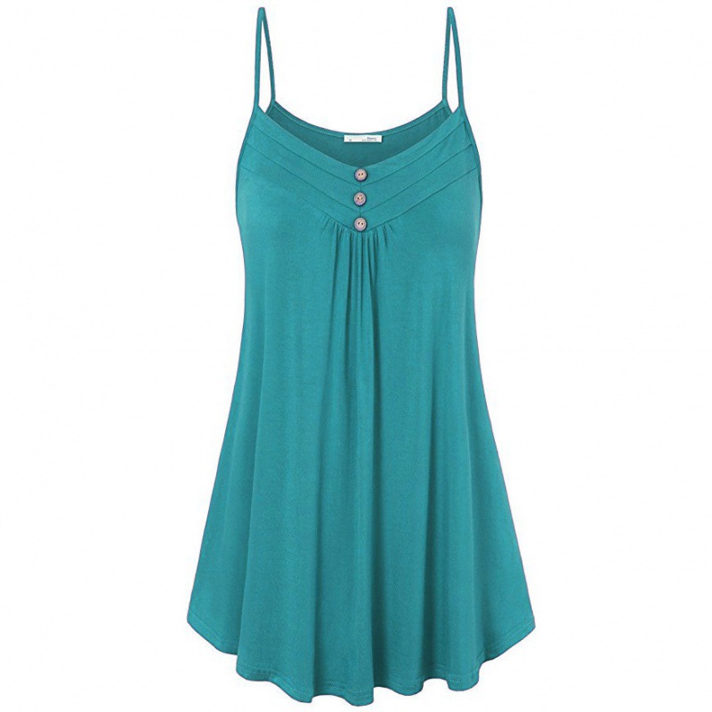 Wish Amazon AliExpress Hot-Selling Women's Clothing 2023 Summer Loose Sexy V-Neck Cami Top Plus Size