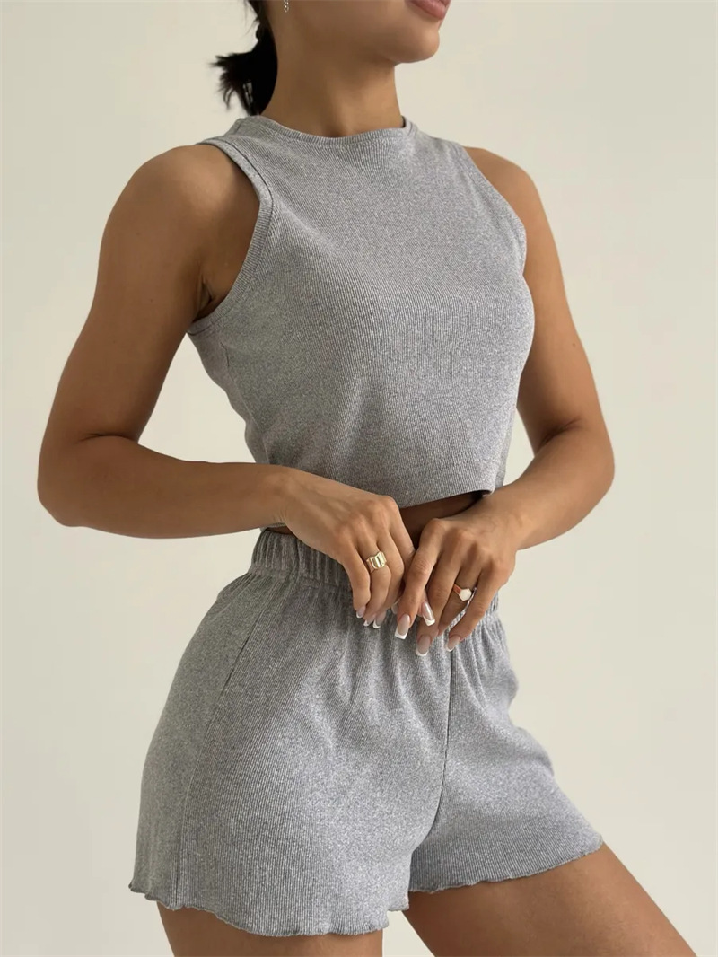 Women's Casual Loungewear Tank Top and Shorts Set