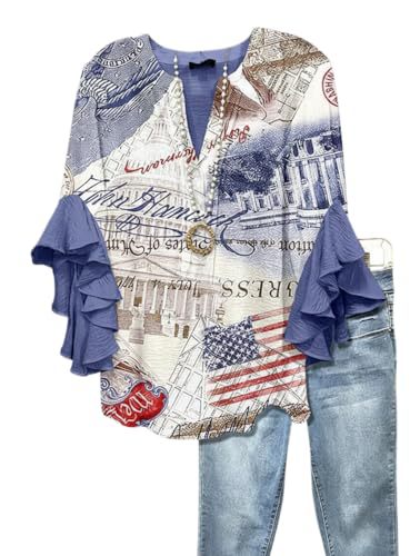 Women's Vintage Floral Print Half-Sleeve Top