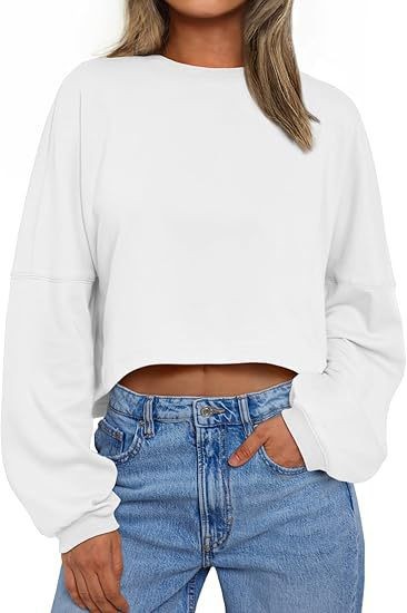 Women's Urban Style Polyester Long Sleeve Crewneck Loose Fit T-Shirt
