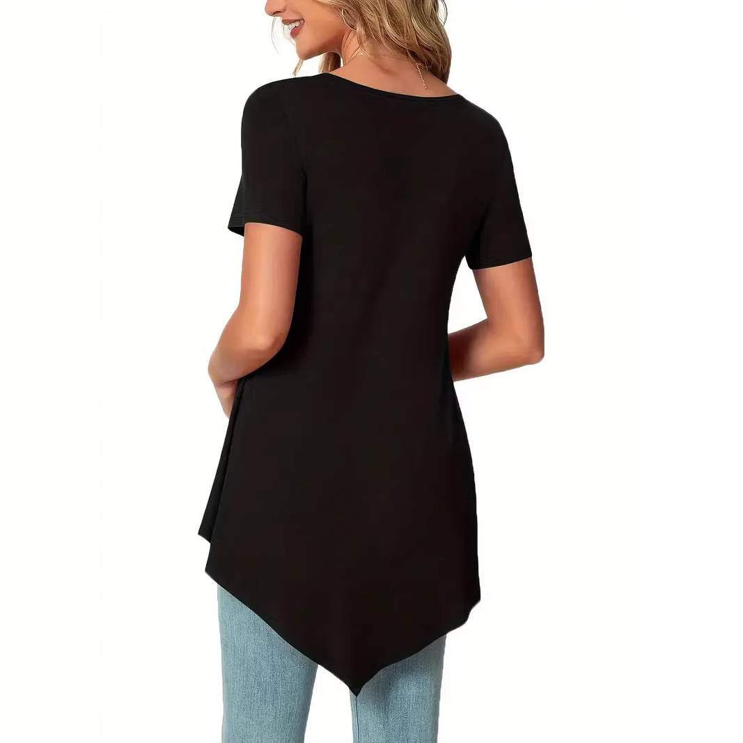 Women's Slim Fit U-Neck Short Sleeve T-Shirt