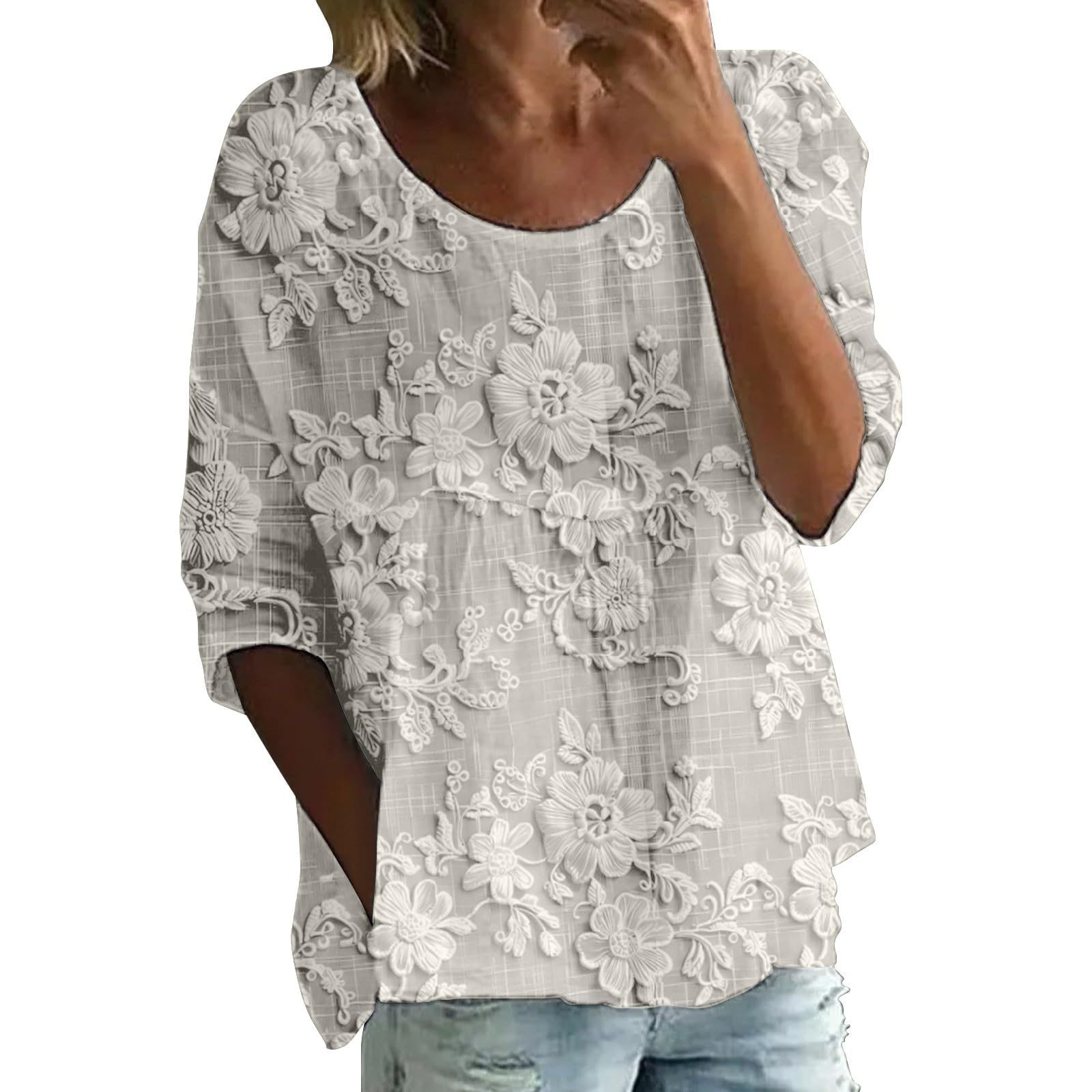 Summer Solid Print Round Neck Half-Sleeve Top