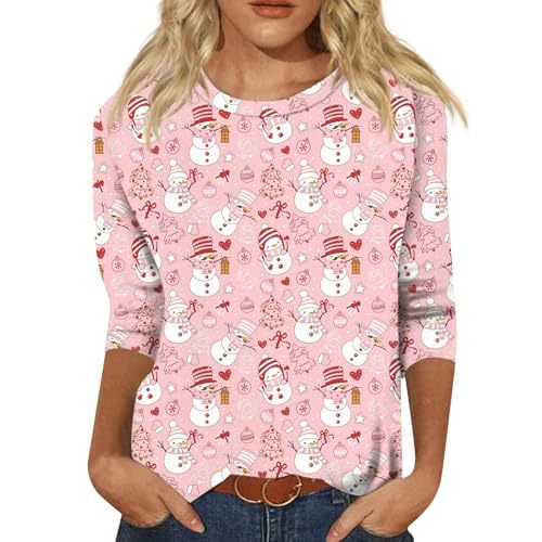 Christmas Tree Bow Print Women's Half-Sleeve T-Shirt