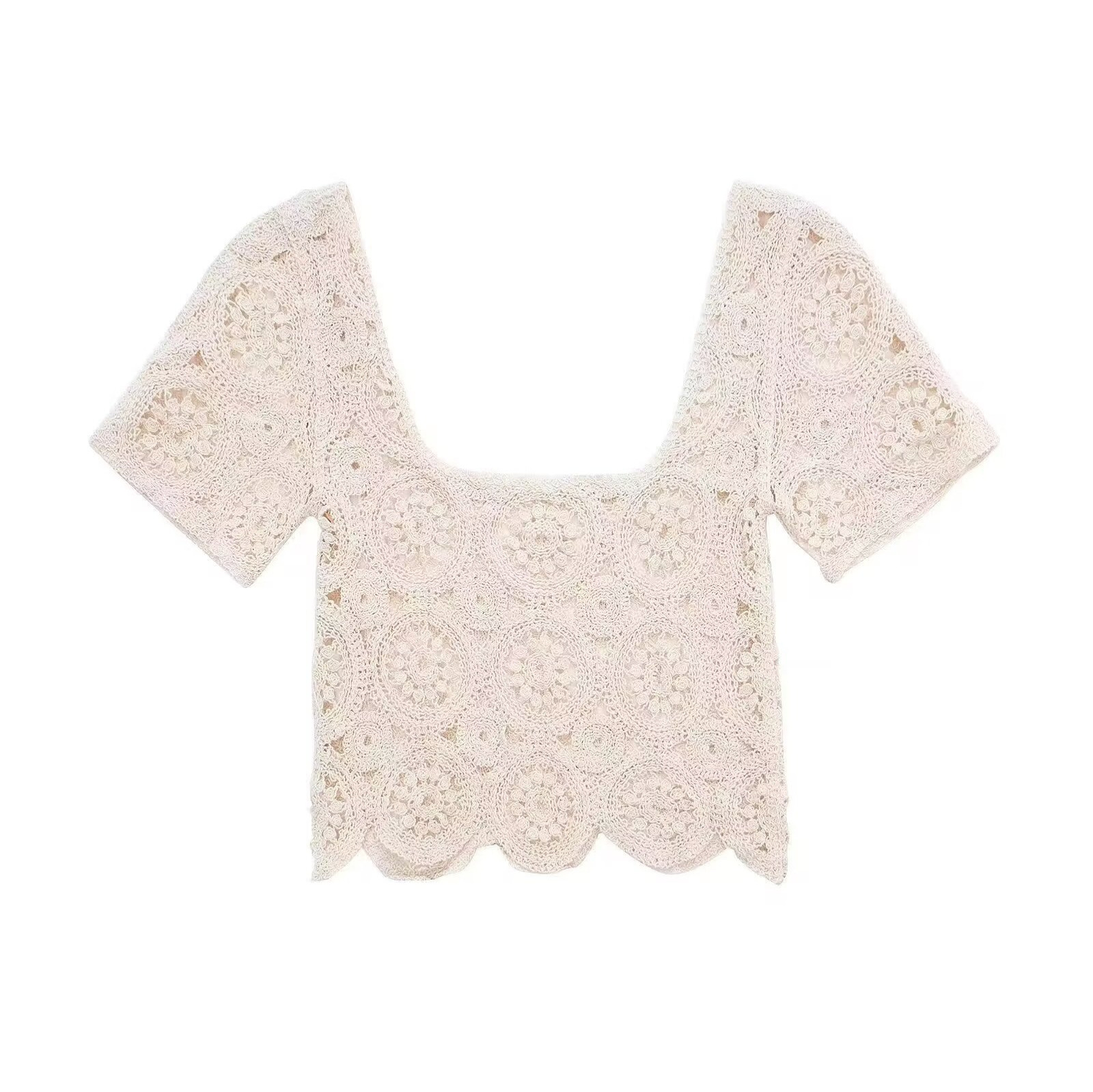 Crochet Short Sleeve Top