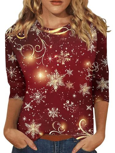 Christmas Tree Bow Print Women's Half-Sleeve T-Shirt
