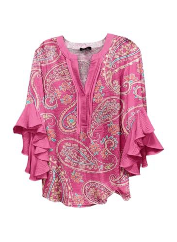 Women's Vintage Floral Print Half-Sleeve Top