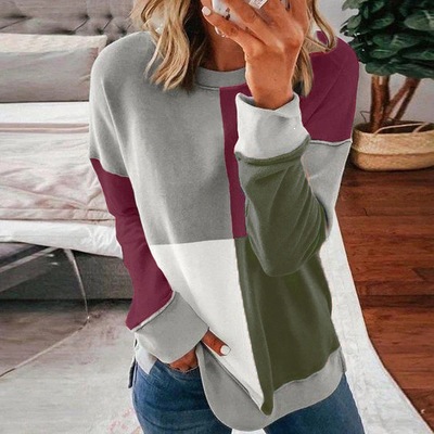 Women's Graffiti Print Loose Long-Sleeve T-Shirt