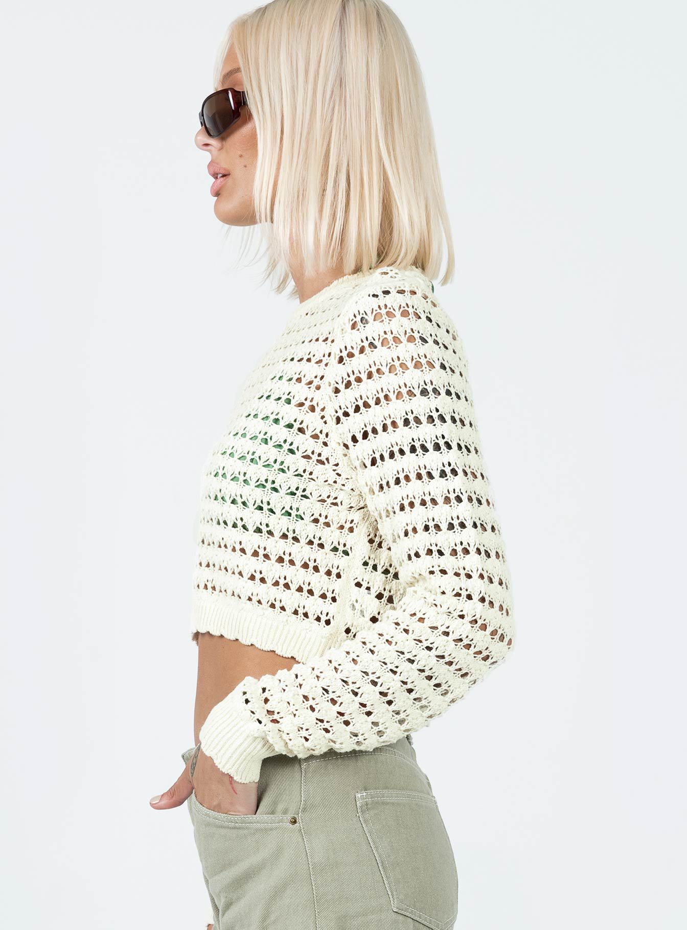 Women's Asymmetric Cutout Knit Top Long Sleeve Crew Neck Apricot