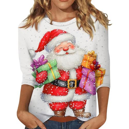 Christmas Tree Bow Print Women's Half-Sleeve T-Shirt