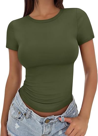 Women's Slim Fit Crewneck Short Sleeve T-Shirt