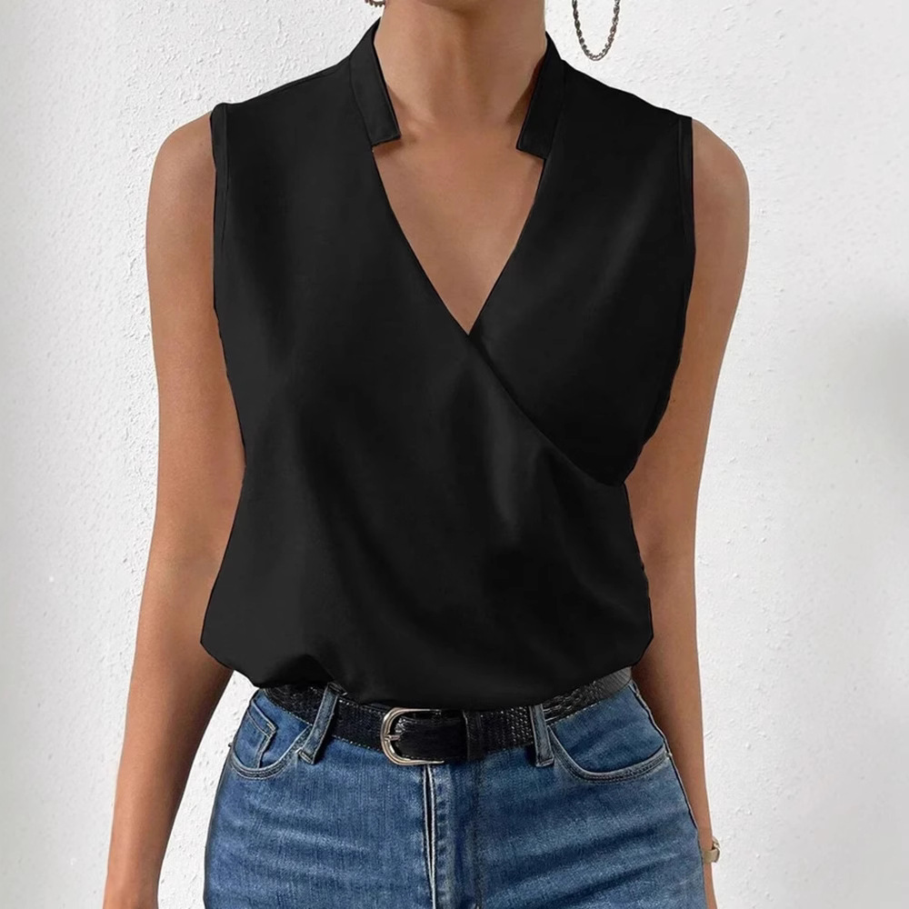 Women's V-Neck Sleeveless Pullover Top