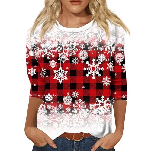 Christmas Tree Bow Print Women's Half-Sleeve T-Shirt